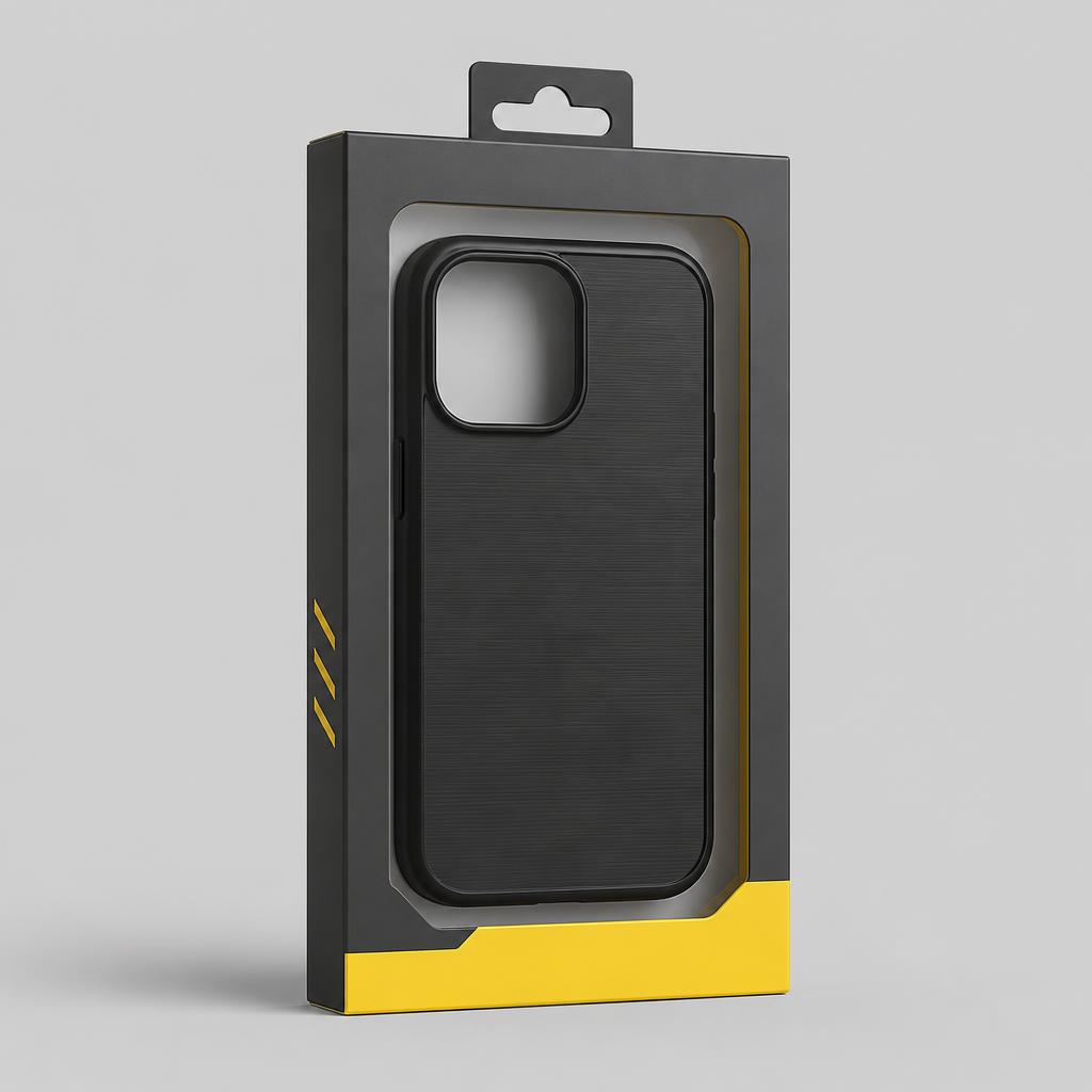 Private label phone cases retail packaging mockup